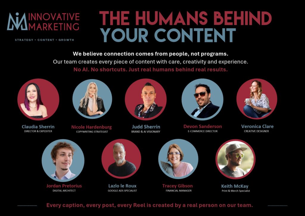 Innovative Marketing SA team – the human-led digital marketing experts behind your content in Randburg, Johannesburg