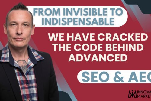 Advanced SEO and AEO strategy banner featuring Judd Sherrin for Innovative Marketing SA
